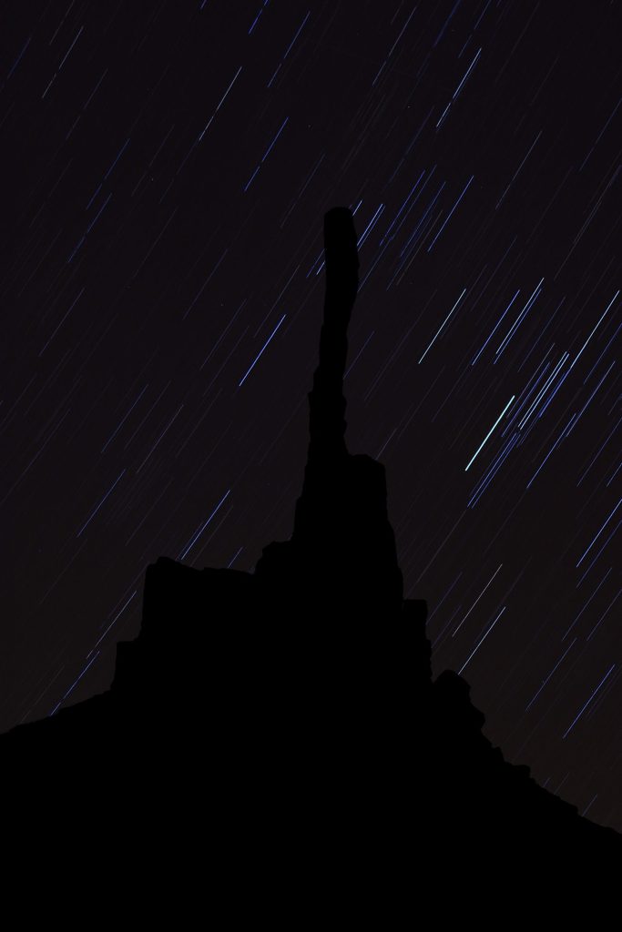 monument valley landscape photography at night