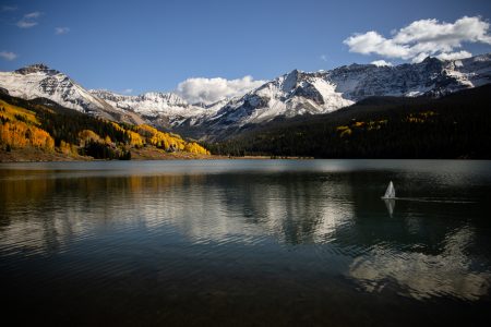 Trout Lake Colorado, snow capped mountains surround Trout Lake, colorado landscape photographers, pictures of the southwest region, landscape photography. colorado landscape photography
